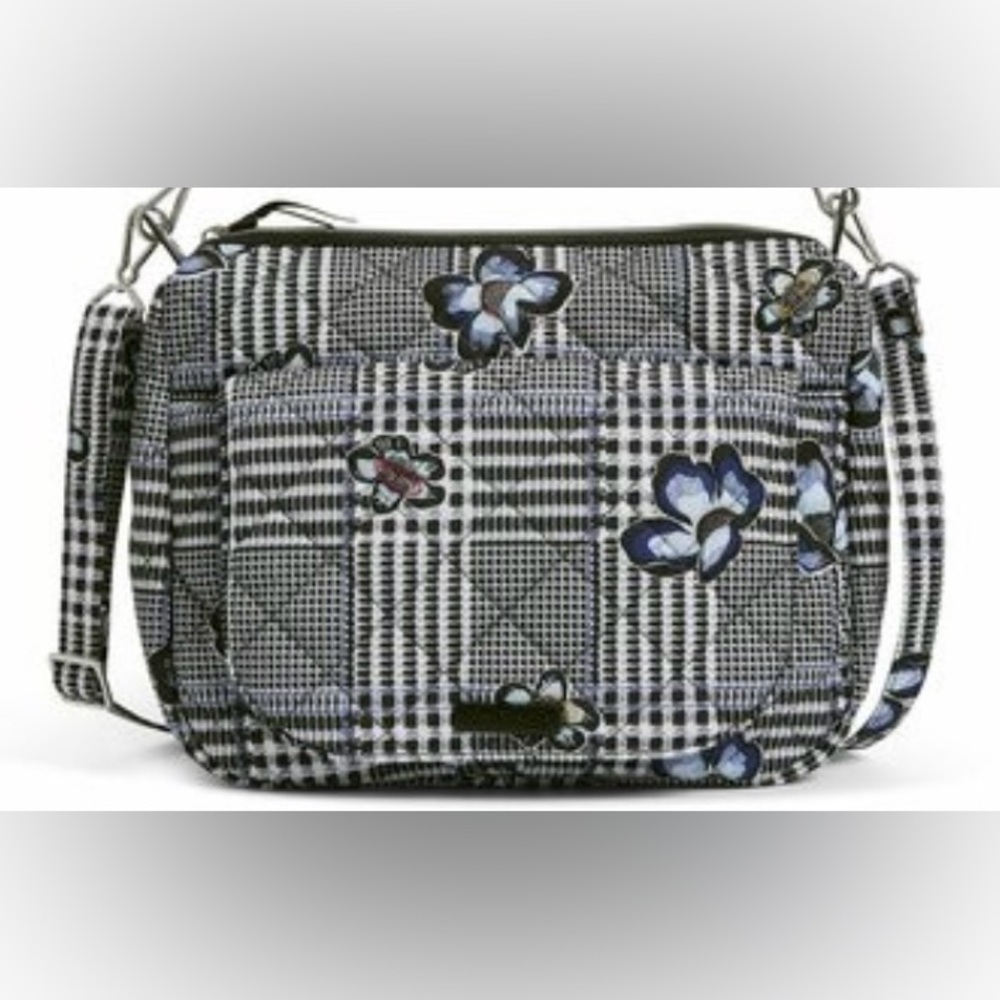 Vera Bradley Black and White Checkered Crossbody Bag - Picture 9 of 15
